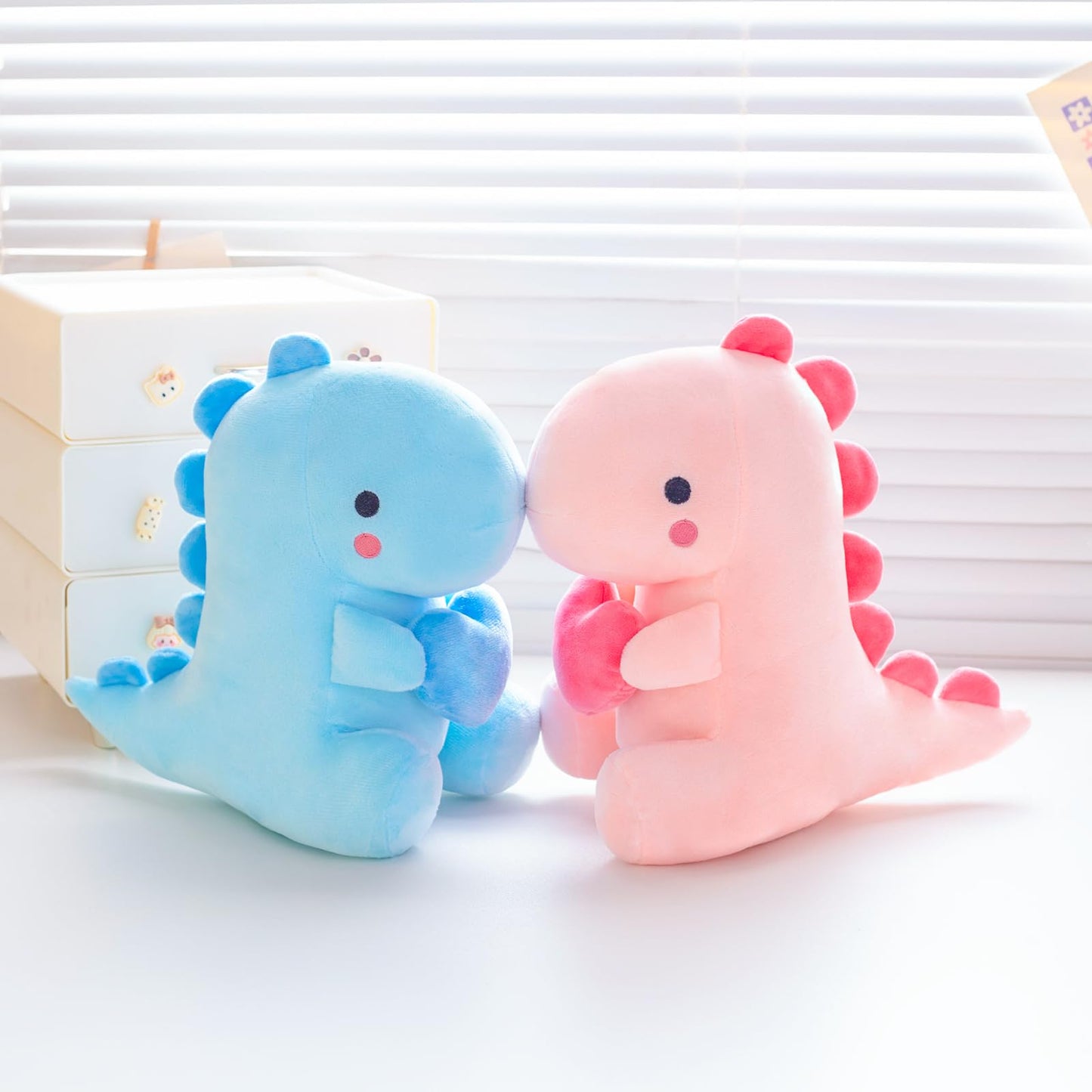 Alwoligag Dinosaur Stuffed Animal, Dinosaur Plush Toy, Loving Soft Dino Plush Toy, Sweet Romantic Cute Dinosaur Plush Toy(10.8 I