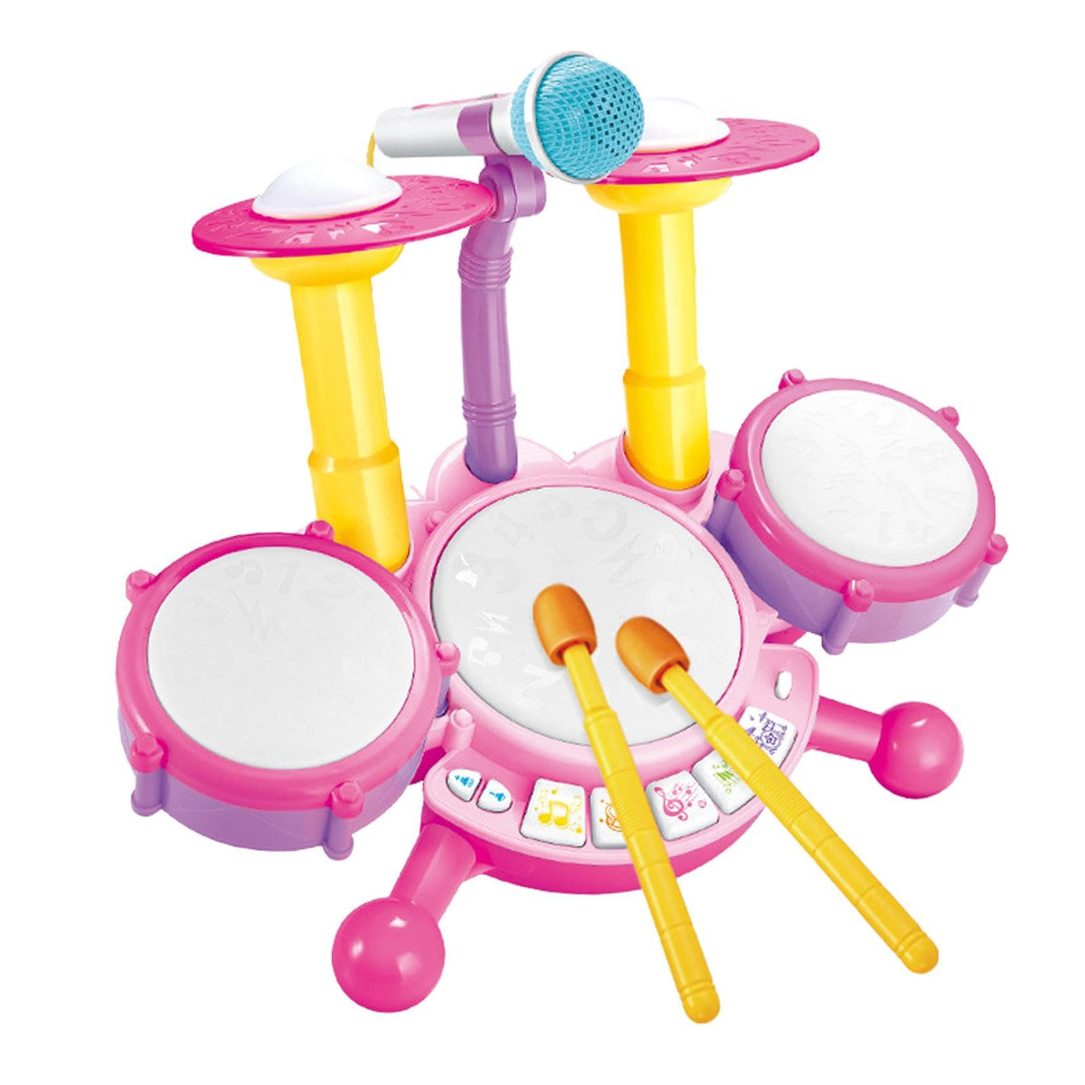 Secret Desire Kids Drum Set Developmental Musical Baby Toy For Children 6 12 18 Month Kids Pink|Developmental Baby Toys