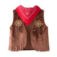Lxkikmm May'S Baby Western Cowboy Style Kids Costume Vest Cosplay Costume 9-18 Months