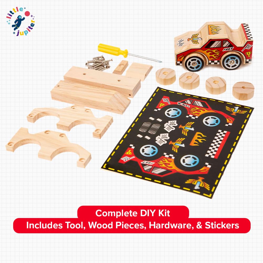 DIY Wooden Kits w/ Stickers - Kids Building Kit - Stem Building Toys - Wood Crafts for Kids - Building Kits for Kids - Woodworki