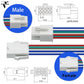 8Amp 8 Pin Connector Servo Extension Cable Wire Fl4.14Mm Pitch Male To Female Servo Motor Extension 8 Pin Power Connector Wire 2