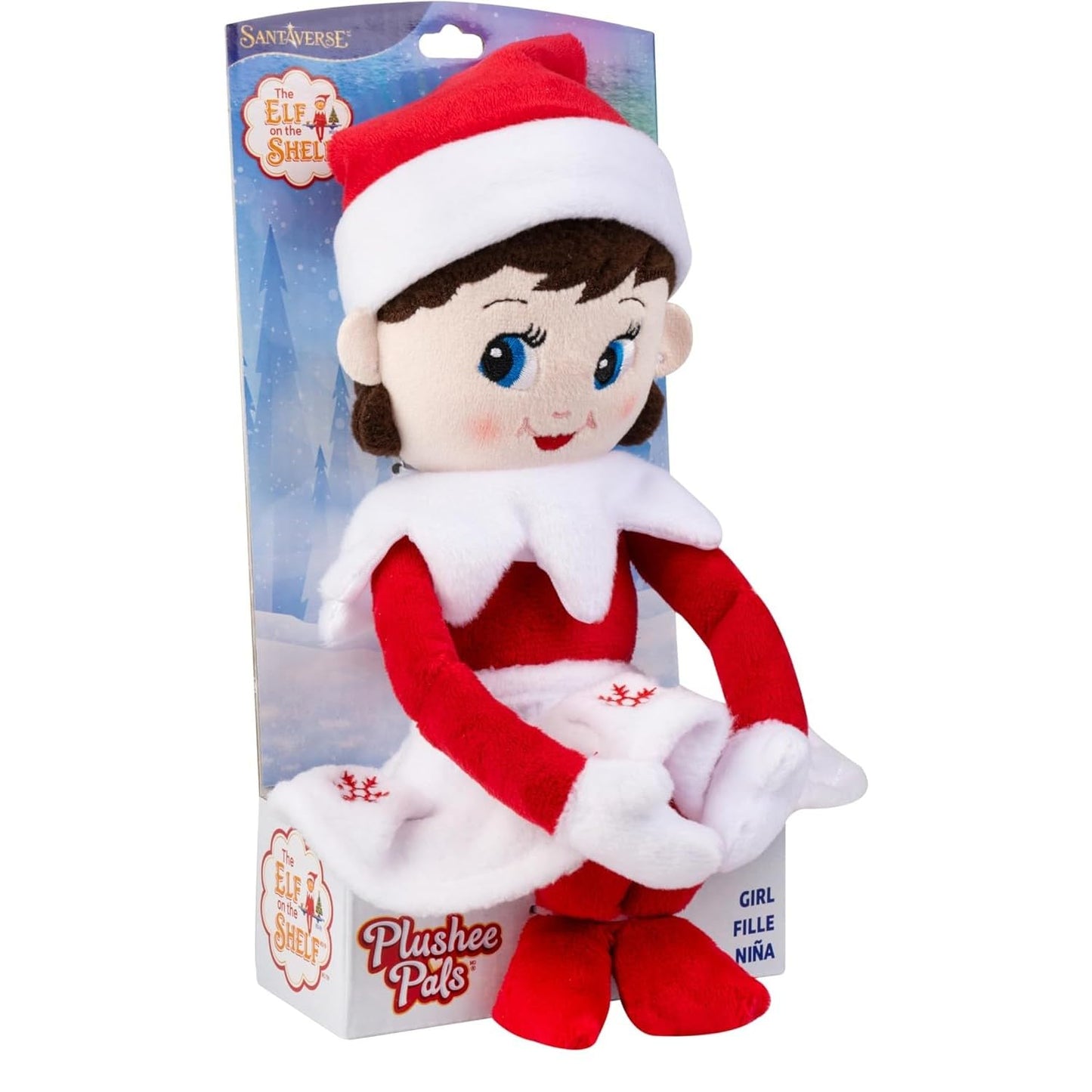 The Elf on the Shelf Girl Plushee Pal - 17" Plush Doll, Red & White, Model PPGIRL