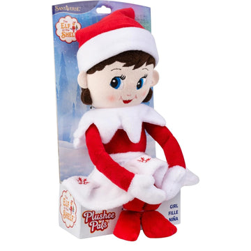 The Elf on the Shelf Girl Plushee Pal - 17" Plush Doll, Red & White, Model PPGIRL