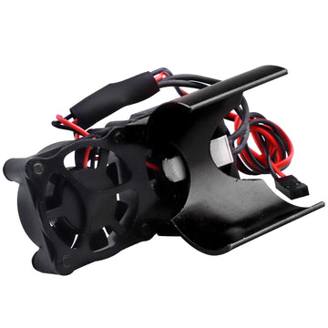 RC Motor Fan Radiator Aluminum Thermal Sensor Heat Sink Twin Cooling Fans for 1/10 RC Car 540/550 Traxxas Axial Redcat HSP HPI W