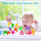 18Pcs Suction Bath Toys For Toddler Kids, Mold Free Silicone Ocean Animals Suction Cup Bathtub Toys, No Hole Sensory Window Fidg