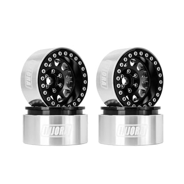 INJORA 1.9 Beadlock Wheel Deep Dish Negative Offset 10.4mm Wheel Rim for 1/10 RC Crawler Auto Axial SCX10 90046 AXI03007 TRX4 VS