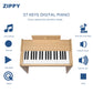 Zippy Kids Piano Keyboard, 37 Keys Digital Piano For Kids, Touch Sensitive Control Panel, Built-In Songs, Volume Adjustable, Mus