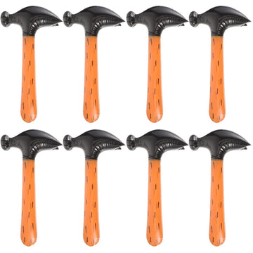 ABOOFAN 8Pcs Inflatable Hammer Toys Blow up Hammer Balloon for Kids for Construction Birthday Party Decorations Costume Accessor