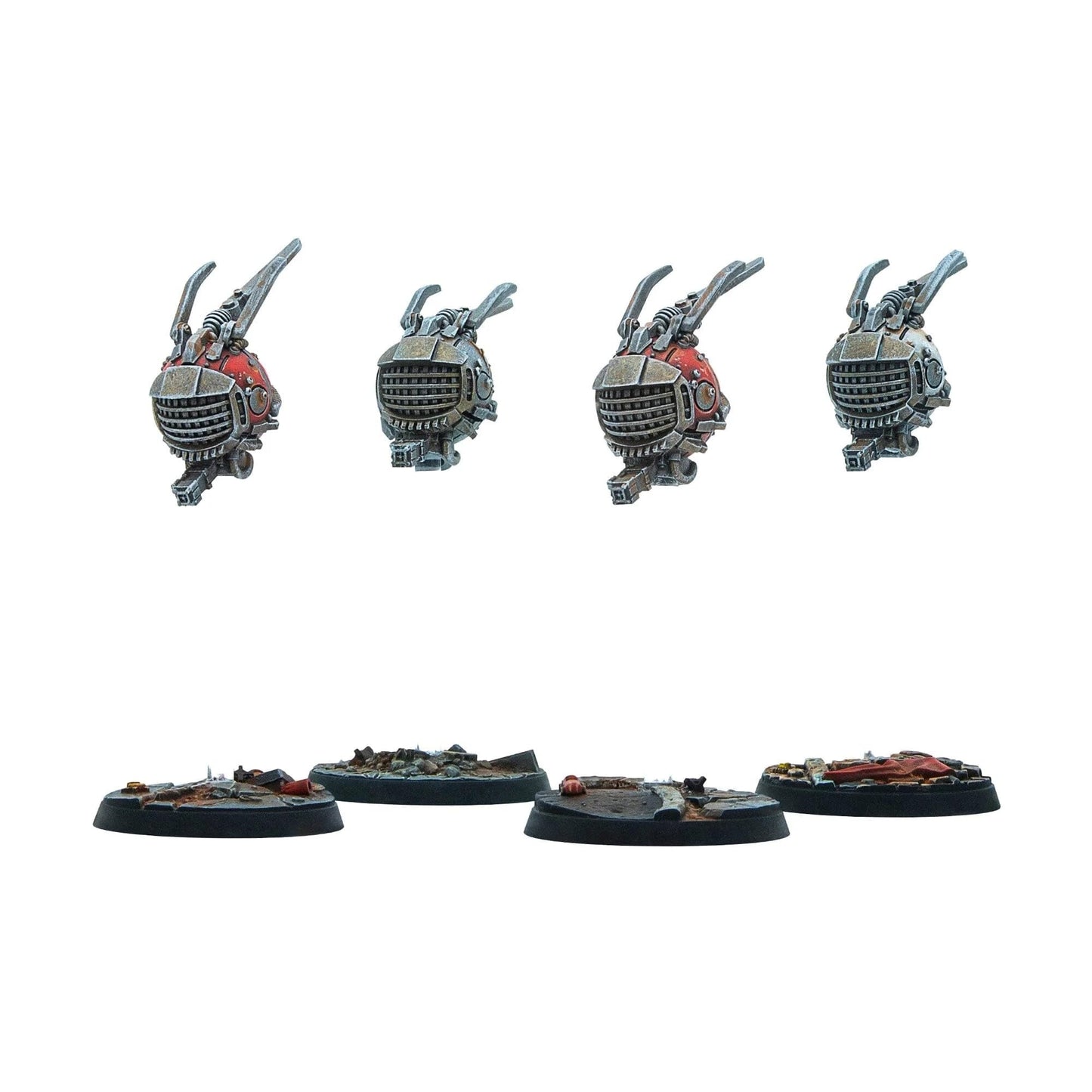 Modiphius Entertainment: Fallout: Wasteland Warfare - Robots: Eyebots - 4 Figures, 32Mm Unpainted Resin Rpg Miniatures, Nuka World, Tabletop