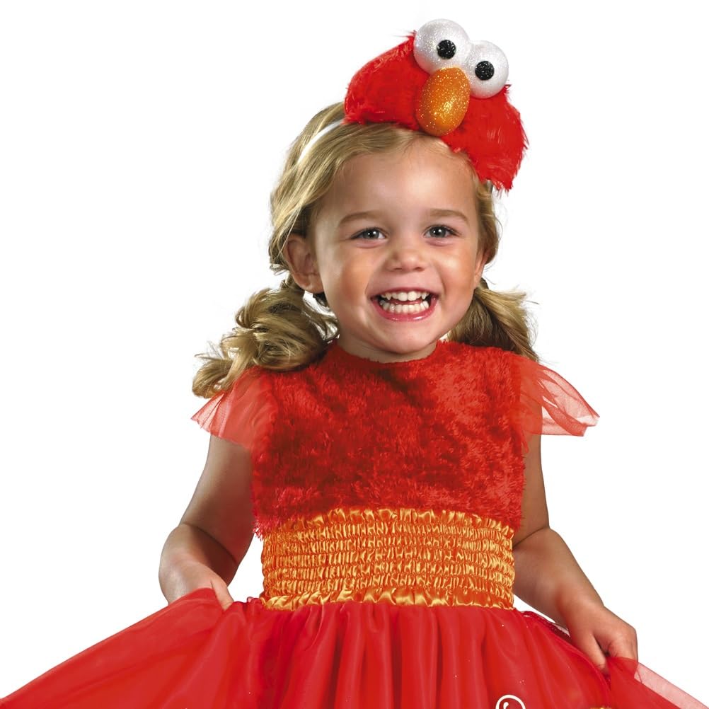 Sesame Street Elmo Costume for Kids, Frilly Design, 12-18 Months, Polyester, As Shown, Model 24893W