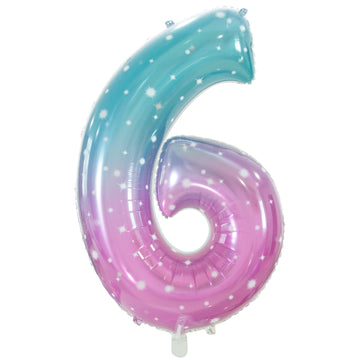 Gifloon Number 6 Balloon, 6Th Birthday Foil Balloons, Large Number Balloons 40 Inch