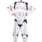 Star Wars Stormtrooper QUALUX Costume (Child) - Qualux Jumpsuit with 3D Half Mask - Size Large White