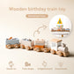 Ibwaae Wooden Train Set For Baby Toys With Numbers And Blocks Train Toy 12 Pcs For Toddler Boys And Girls 1 2 3 4 5 Birthday Toys