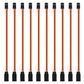 ACEIRMC 10pcs 3-Pin Servo Extension Cable Cord Female to Male Lead Wire Connector JR for RC Car Airplanes Remote Control (50cm)