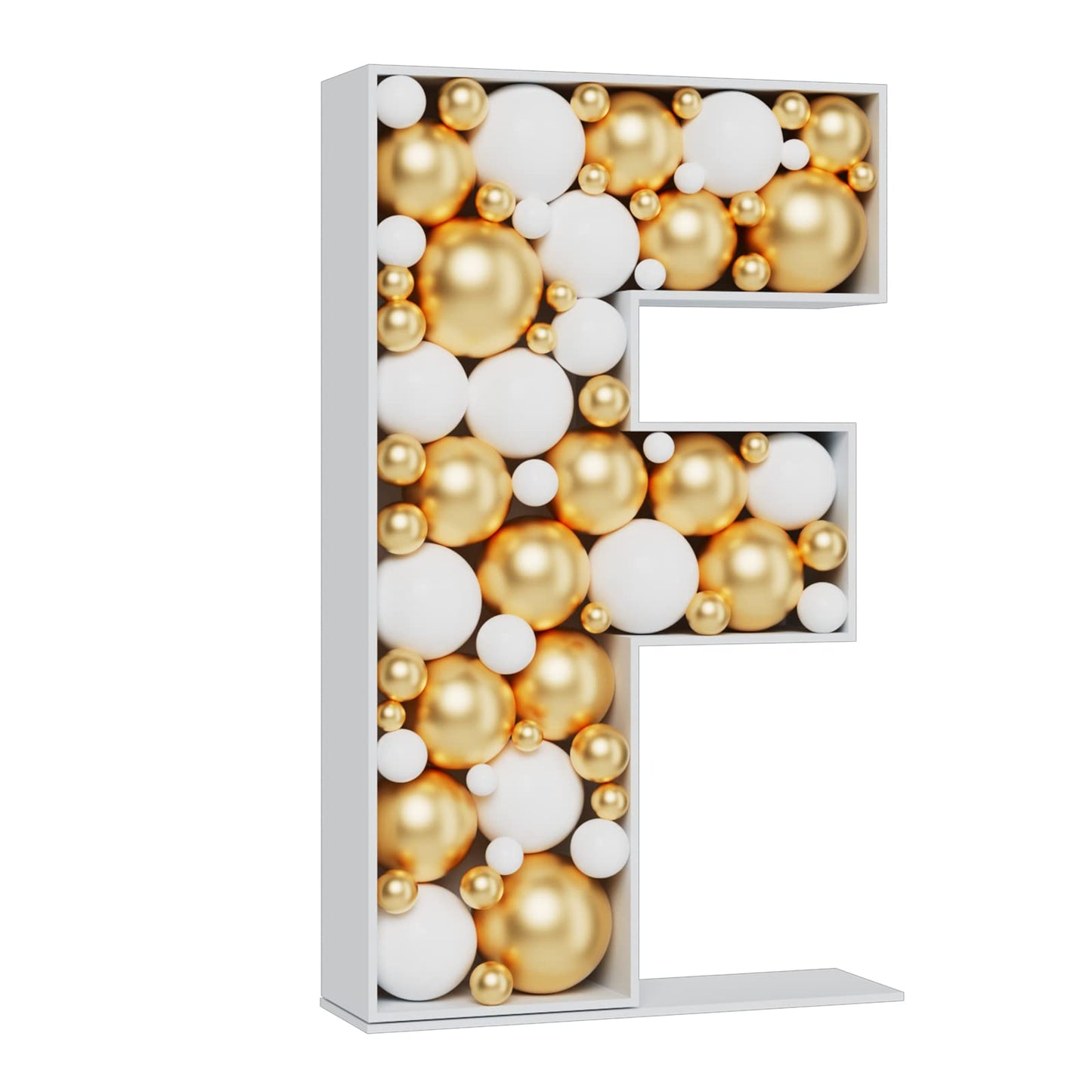 3Ft Large Marquee Letters Mosaic Balloon Frame Pre-Cut Foam Board Marquee Light Up Letters F For Birthday Party Decorations,Wedd