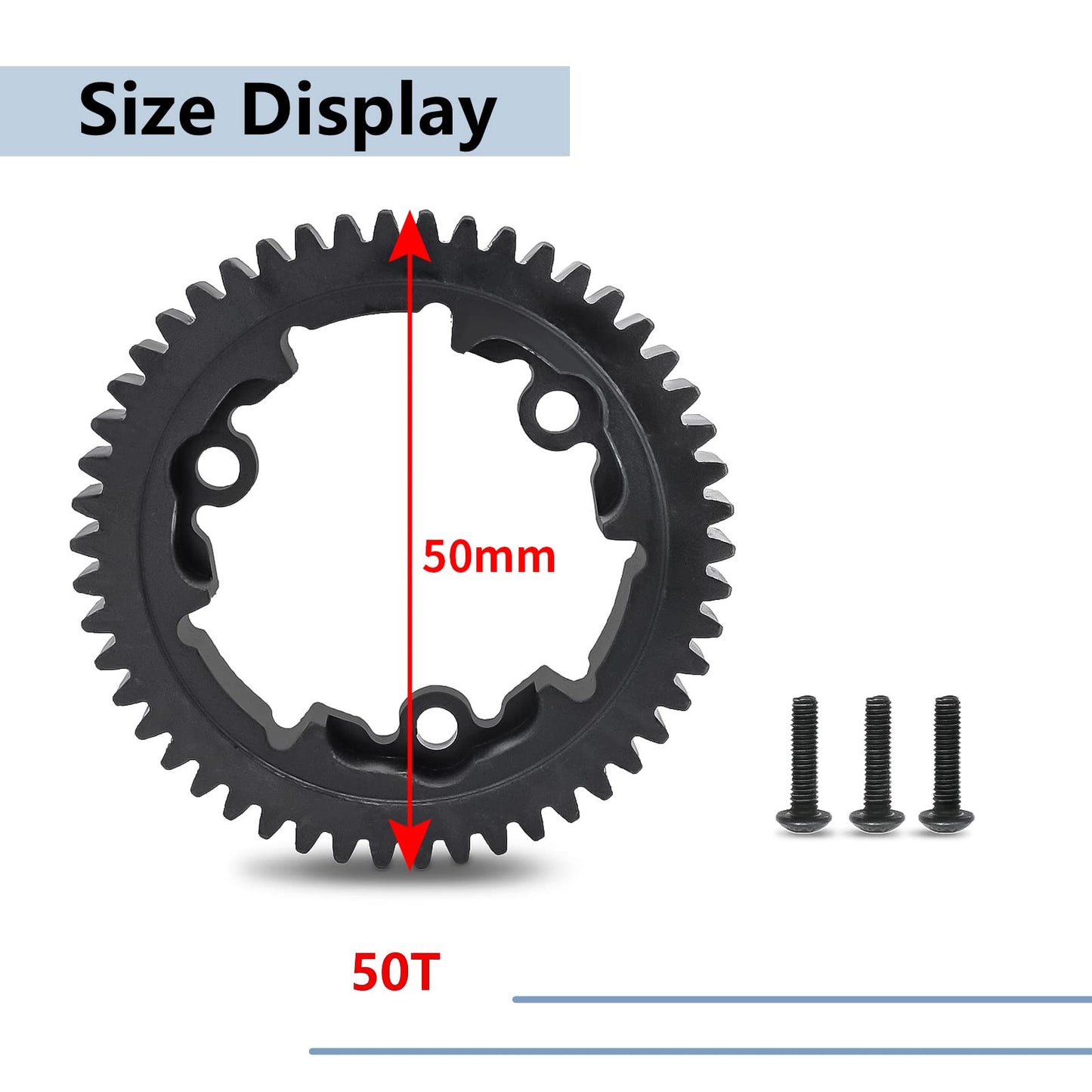 MORLORDY RC Steel M1 Main 50T Spur Gears MOD1 Spur Gear for X-Maxx 6S 8S Maxx 4S XO-1 E-Revo 2.0 VXL Brushless Upgrade Gears