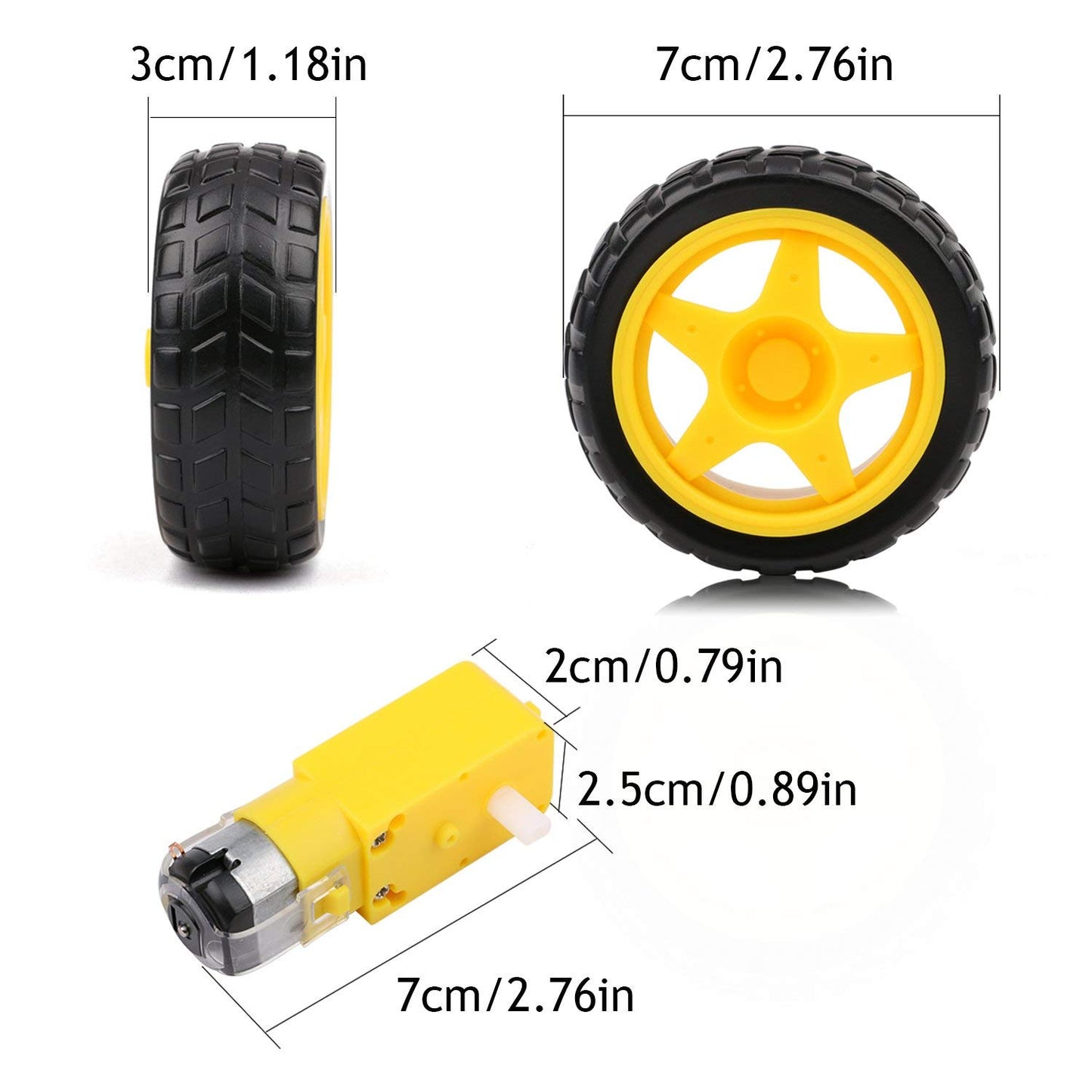 4Wd Robot Car Chassis Kit With Metal Robotic Frame & 4Pcs Tt Encoder Dc Motor For Arduino / Raspberry Pie / Microbit, Diy Remote