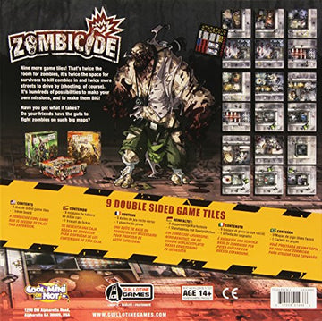 Cmon Zombicide: 9 Double Sided Game Tiles - Expand Your Zombie Survival World! Cooperative Strategy Game With Tabletop Miniature
