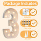 Imprsv 4Ft Marquee Numbers, Light Up Numbers Letters, Mosaic Numbers For Balloons, Gaint Marquee Numbers, Number 3 Balloon For 1