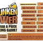 GIFTS INFINITY® Drunken Tower Game - Wooden Block Stacking Game, Fun Gift for Adults and Kids, Perfect for Parties, Color: Wood