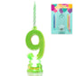 Novelty Place Birthday Number Candle Set, Flashing Multicolor Changing LED Birthday Cake Topper with 4 Wax Candles (Number 9)