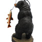 Stealstreet Ss-G-54267 Black Bear Fishing On Black Rock Figurine, 7'