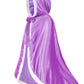 Century Star Girl Fur Princess Cape With Hood Girls Cloak For Little Girls Christmas Purple 3-4 Years