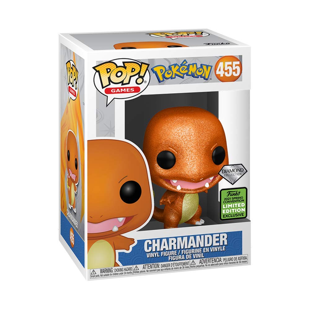Pop! Pokemon 455- Charmander Diamond Glitter Vinyl Figure (2021 Spring Convention Exclusive)