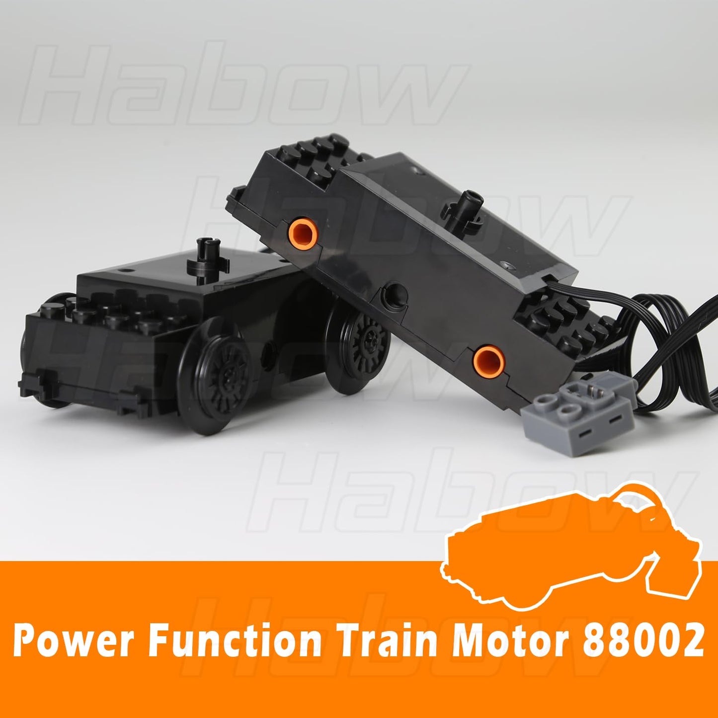 Habow Technic Power-Functions Train-Motor-Set 88002 (2Pieces) Compatible With Lego-Motor Moc Technic-Parts
