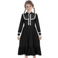 Todollcos Girlsharriet Tubman Costume Pioneer Colonial Dress Victoria Retro Rustic Skirt Kids Cosplay Outfits Party (Black, 140C