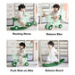 Ancaixin 4 in 1 Rocking Horse for Toddlers, Balance Bike with Push Handle, Backrest, Green, Medium, for Baby Girl & Boy