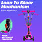 SKIDEE Kick Scooter for Kids Ages 3-5 | Foldable 3 Wheel Scooter with Lean-to-Steer, Adjustable Height, Removable Seat & LED Lig