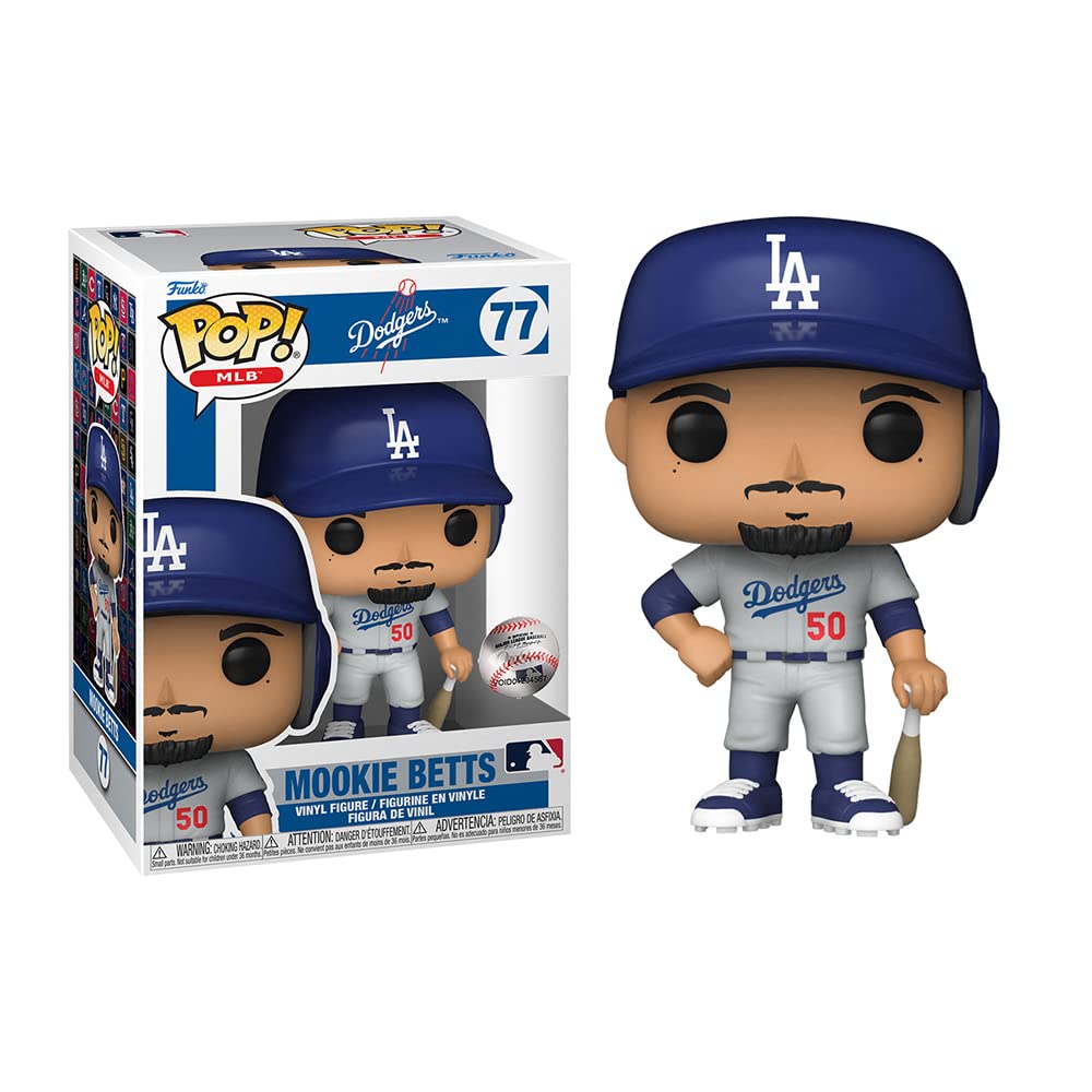Funko Pop! MLB Mookie Betts (Alternate Jersey) Vinyl Figure - Small, Multicolor, Model 61468