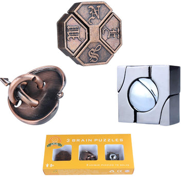 Brain Teaser Puzzle For Adults Puzzles Metal Hole Lock Adult Educational Toy Jigsaw Iq Puzzle (Orange)