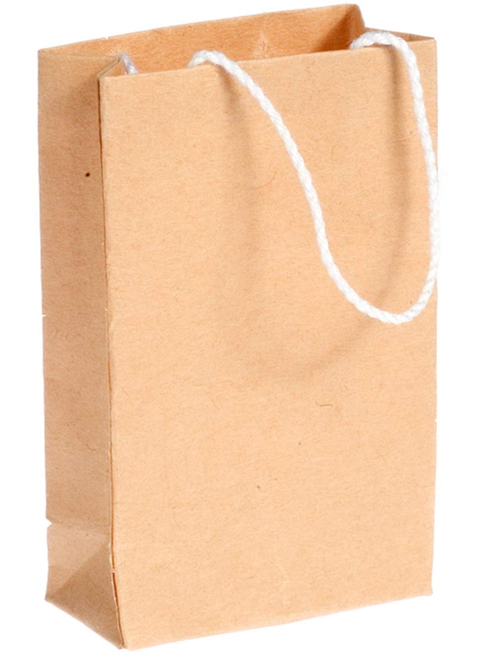 International Miniatures Dollhouse Miniature Brown Craft Bag With Handles