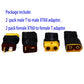 Blomiky 2 Pack Male T to Male XT60 and 2 Pack Female T to Female XT60 Plug Adapter Convertor for RC Truck Drone Vehicle Battery/