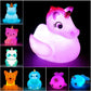 Jomyfant Unicorn Bath Toys Light Up Floating Rubber Toys(8 Packs),Flashing Color Changing Light In Water,Baby Infants Kids Toddl