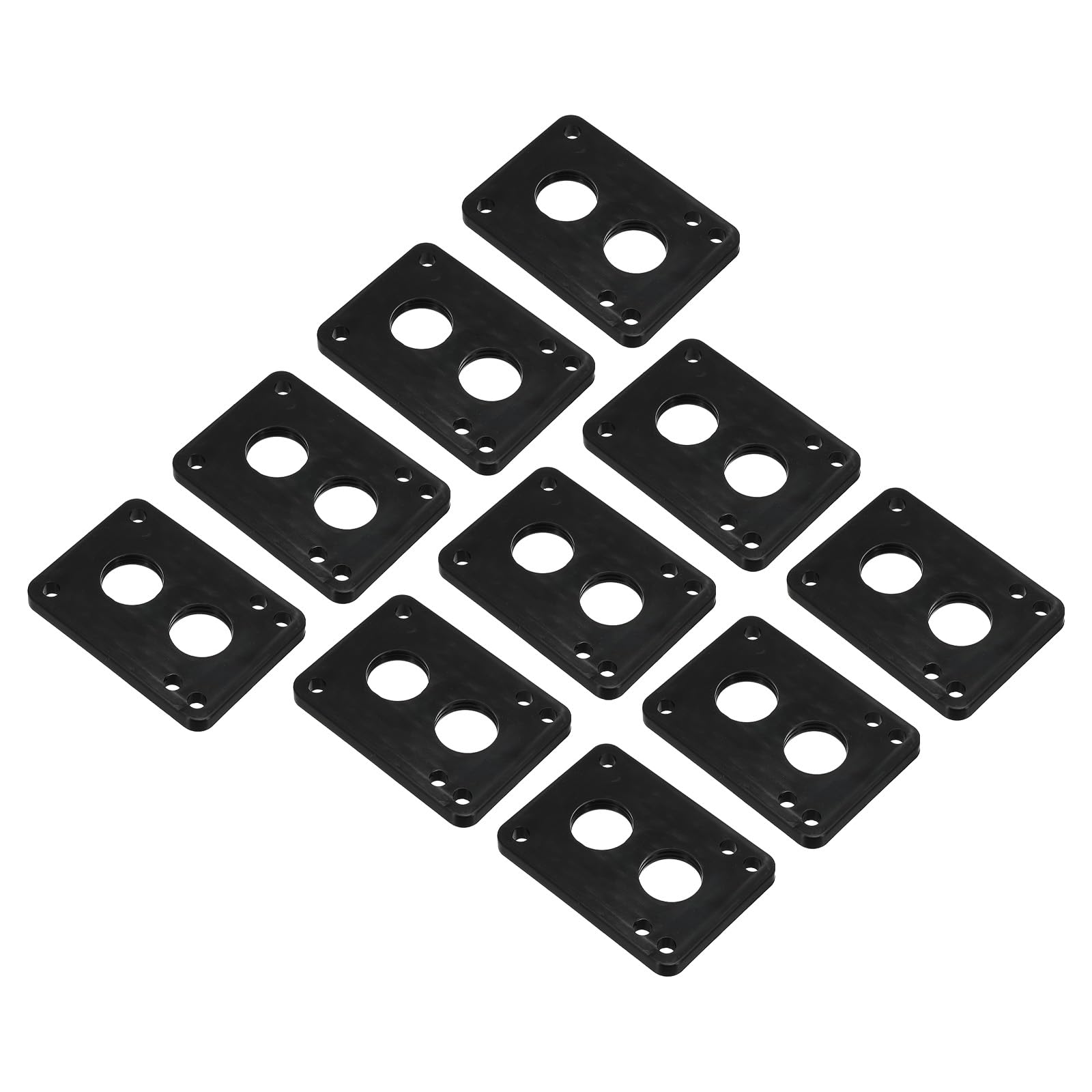 PATIKIL 1/4 Skateboard Riser Pads, 10 Pack PU 3x2 Skateboard Riser Pads Angled Wedge Shock Pads for Skateboard Truck, Black