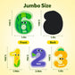 Jcren Jumbo Magnetic Numbers Fridge Magnets Colorful Fruit Shape Number Math Learning Toy Set Preschool Math Counting Refrigerator Magnet Toys For 3 4 5 Year Old Toddler Kids Boy Girl Gift
