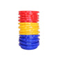Spielstabil 12 Pack Small Sand Sieves (4 Red, 4 Blue, 4 Yellow Beach Sifters) - Made in Germany