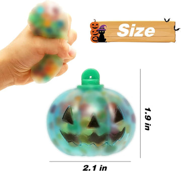6 Pcs Pumpkin Stress Balls  Halloween Squishy Squeeze Balls Fidget Toys  Stress Relief Toys for mature-themed  Halloween Trick or Treat Goodie Bag Fillers  Party Favors Gifts