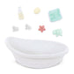 LullaBaby - Bath Set - Tub Toys - Baby Doll Accessories - Real Water Play - Kids Ages 2 Years Old & Up - Baby Doll Bathtub