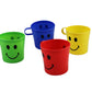 Dependable Industries inc. Essentials 4 Pack Plastic Smiley Face Plastic Mug BPA Free Party Favor Drinking Cup