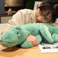 Leahaoe Weighted Dragon Stuffed Animal 12Lbs 43.3'', Soft And Sturdy Weighted Dragon Plush For Adults, Large Blue Dragon Stuffed