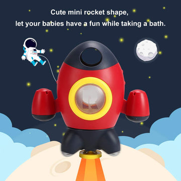 Elovien Bath Toys, Space Rocket Bath Toys For Toddlers 1-3, Spray Water Baby Bath Toys With Rotating Fountain, Shower Bathtub Toys For Toddlers Aged 18 Months 2 3 4 5 Years Old Kids Boys Girls