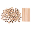 JAZZY PEARLS 100 Pieces Wooden Number and Symbol Tiles with Wooden Tile Racks Crafts Pieces Crafting MultiPurpose Supplies Craf