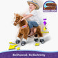 PonyCycle Riding Horse Toy with Brake, Sound & Pedal Pad Classic Model U Mechanical Pony Brown Giddy up Pony Plush Walking Anima