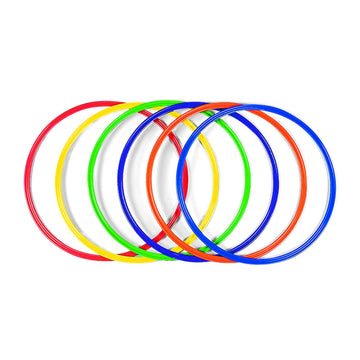 Fun Express Large 20 Inch Obstacle Course Agility Rings, Set Of 6 Rings, Great For Physical Education, Festivals And Outdoor Act