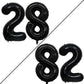 Goer Number 28 Balloons For 28Th Birthday Party Decorations,42 Inch Jumbo Foil Helium 82 Balloons For 82Nd Birthday Party Decoration (Black)