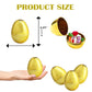 The Dreidel Company Golden Easter Eggs Metallic Gold, Goodie Basket Prize, Eggs Are Hinged, 2.38' Inch (12-Pack)